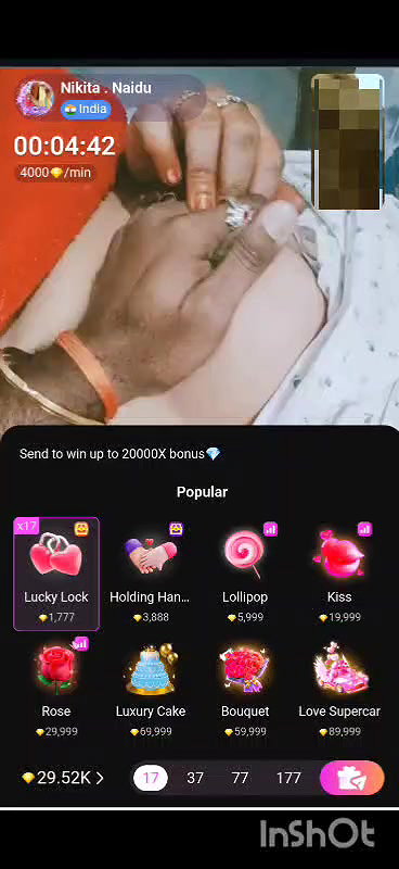 Nikita Naidu Telugu chamet couple show