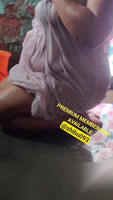 Desi youtuber bhabi bath with tns dress