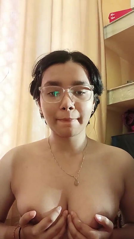 Cute girl stripping for her bf