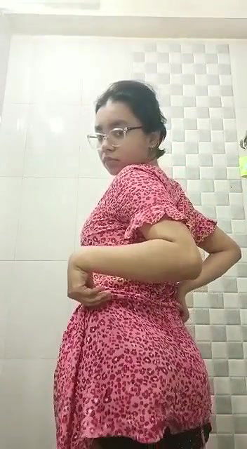 Cute girl exposing and striping