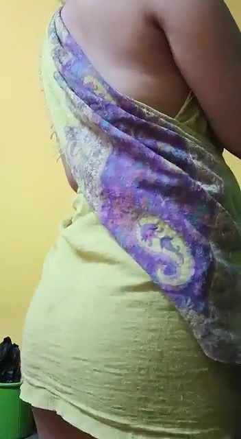 Cute girl exposing and striping