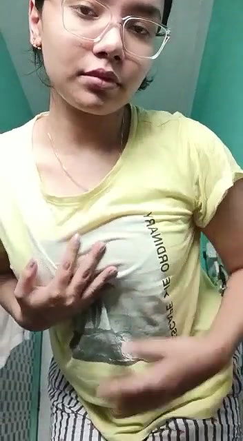 Cute girl exposing and striping