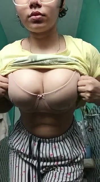 Cute girl exposing and striping