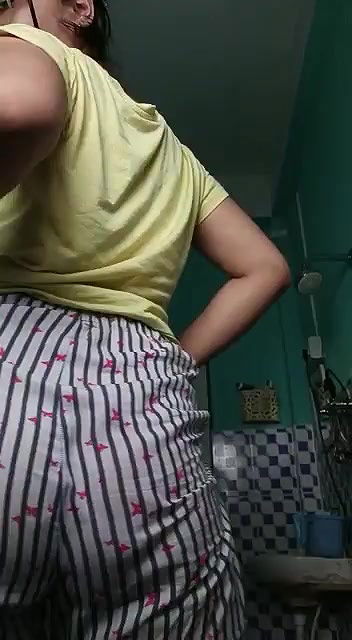 Cute girl exposing and striping