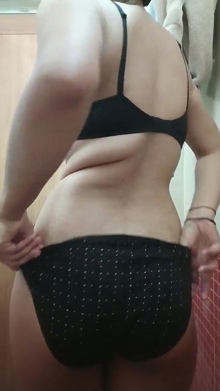 Cute girl exposing and striping