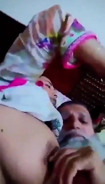 Old man boobs sucking