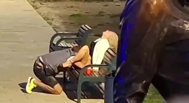caught pussy licking in public park