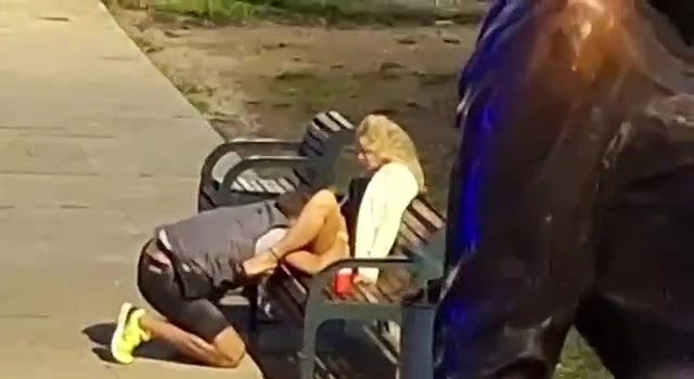 caught pussy licking in public park