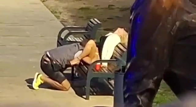 caught pussy licking in public park