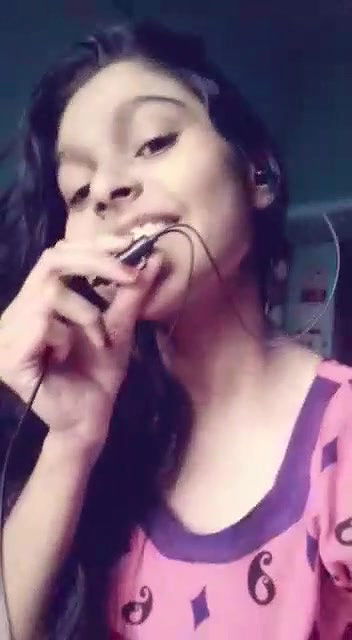 Cute girl showing her boobs to her boyfriend