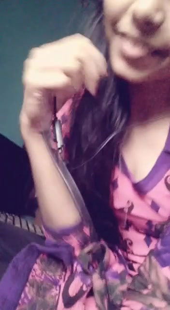 Cute girl showing her boobs to her boyfriend