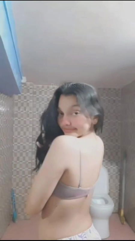 Cute girl showing herself