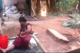 spy can caught desi mom outdoor bathing