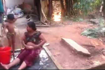 spy can caught desi mom outdoor bathing