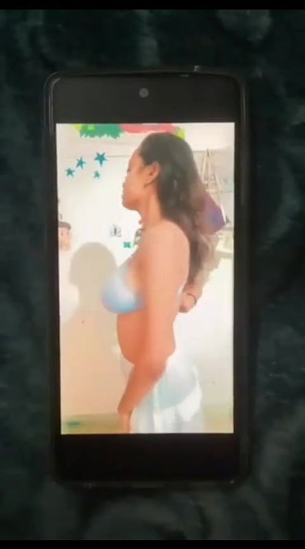 Slim girl have big boobs showing everything