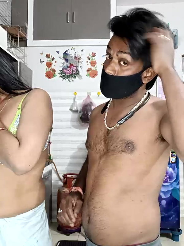 Husband Pressing Wife Boob and Ass in Kitchen