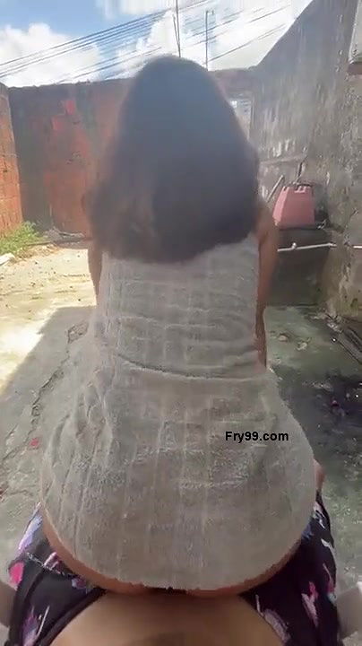 neighbour chick riding dick outdoors