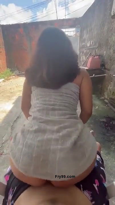 neighbour chick riding dick outdoors