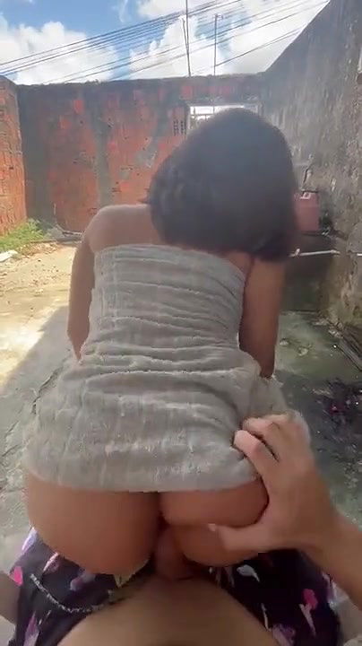 neighbour chick riding dick outdoors