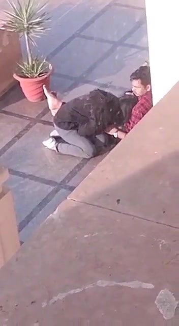 desi lovers blowjob caught in collage