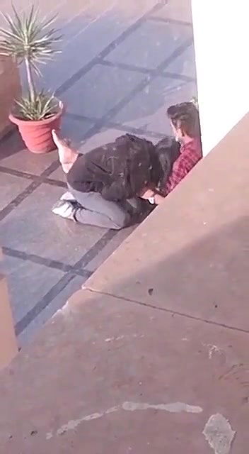 desi lovers blowjob caught in collage