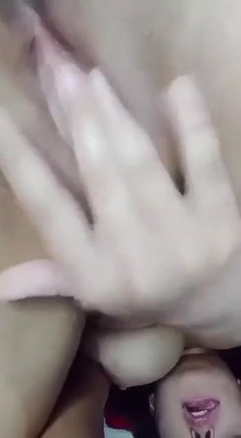 Horny Girlfriend Pressing Her Boob And Pussy Fingering