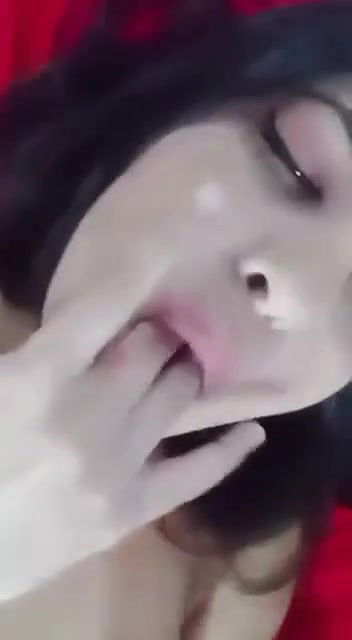 Horny Girlfriend Pressing Her Boob And Pussy Fingering