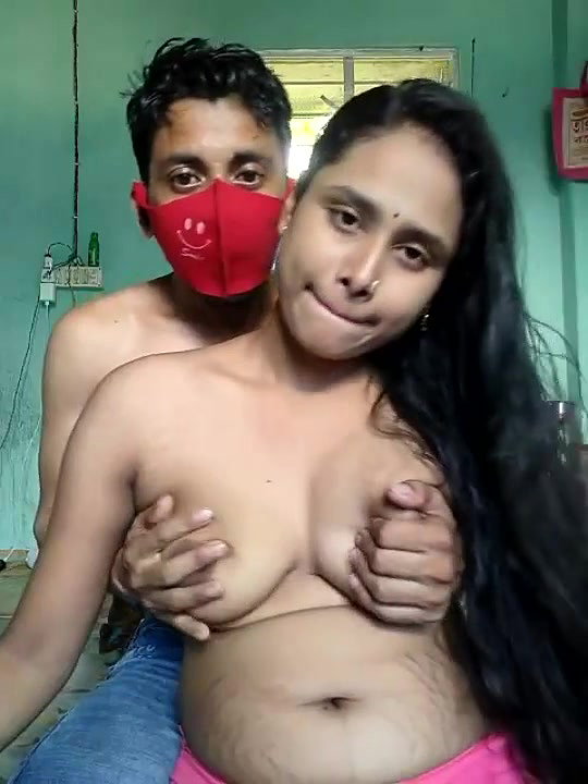 Desi Girl Boobs Pressed by Husband