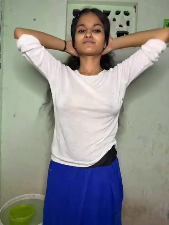 Beautiful desi girl getting ready