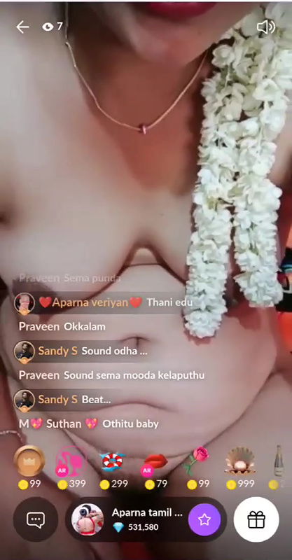 Aparna tamil Kerala Kanada Showing Boobs Pussy  Asshole and Fingering on Tango Live  Lulustreammp