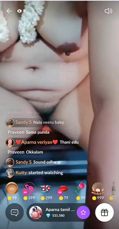 Aparna tamil Kerala Kanada Showing Boobs Pussy  Asshole and Fingering on Tango Live  Lulustreammp