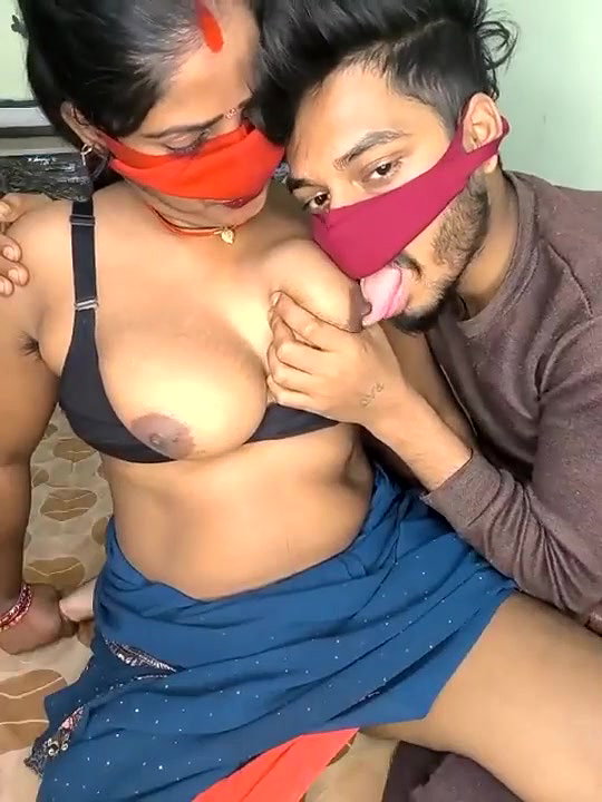 Married Aunty Boobs Sucked and Pressed by a Young Boy