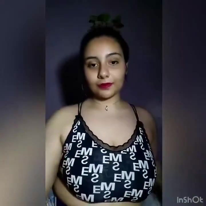 Beautiful Girl Showing And Licking Own Boob