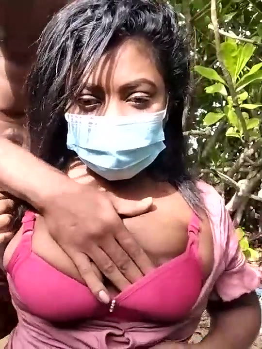Girl giving blowjob in outdoor