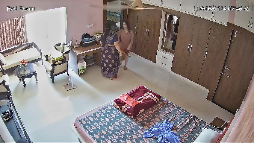 mom and daughter cc camera