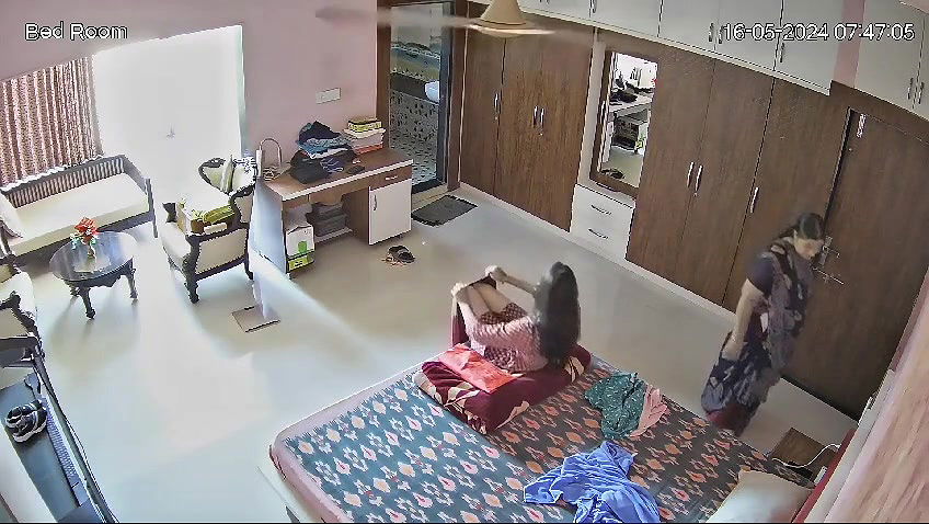 mom and daughter cc camera