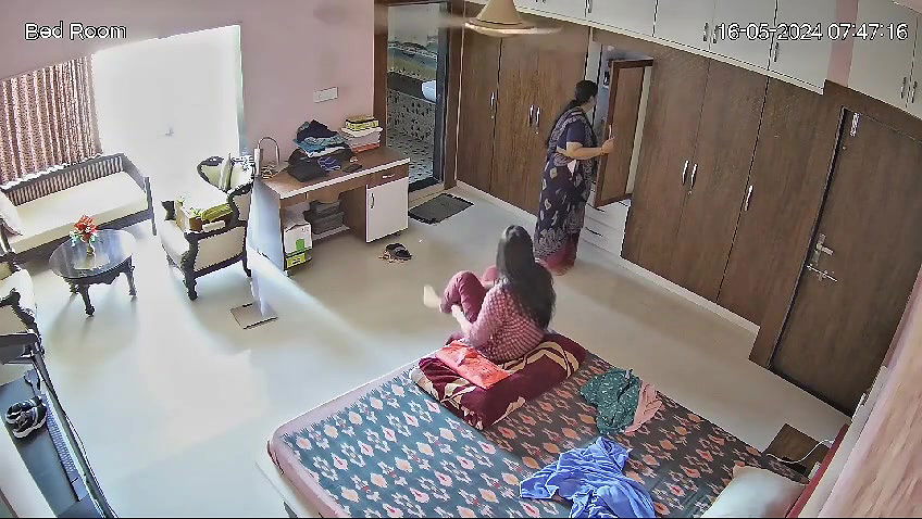 mom and daughter cc camera