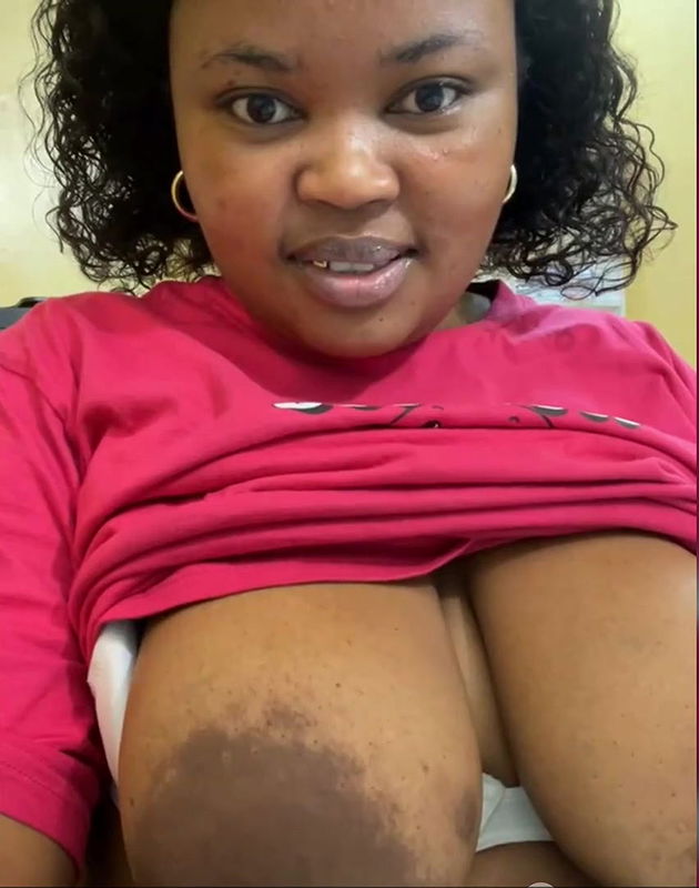 Playing with big tits