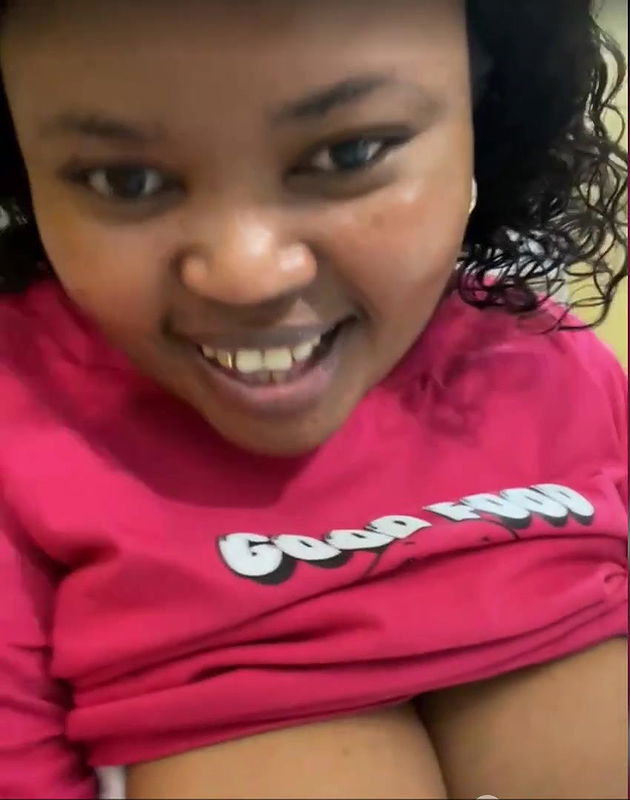 Playing with big tits