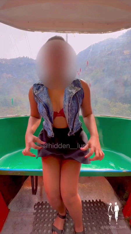 Indian Wife hiddenlust Ropeway Dare Showing Boob Ass