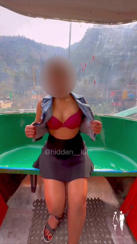 Indian Wife hiddenlust Ropeway Dare Showing Boob Ass