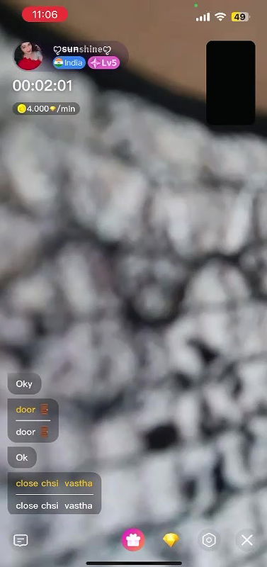 sunshine South Indian Bhabi Showing Boobs  Pussy on Chamet Live  with FACE