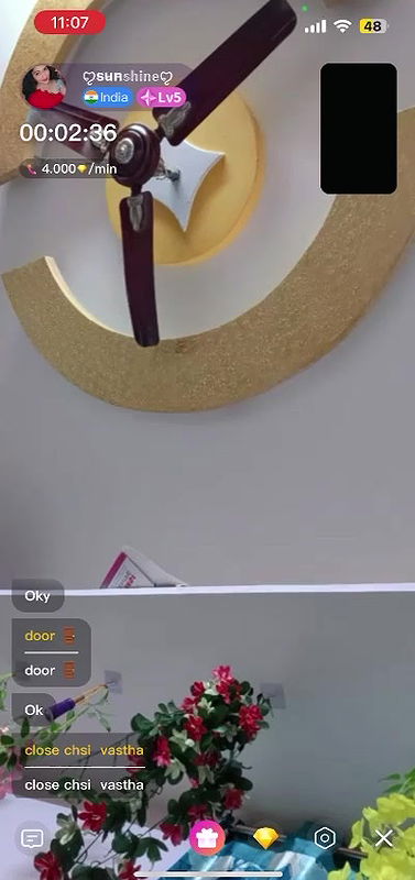 sunshine South Indian Bhabi Showing Boobs  Pussy on Chamet Live  with FACE