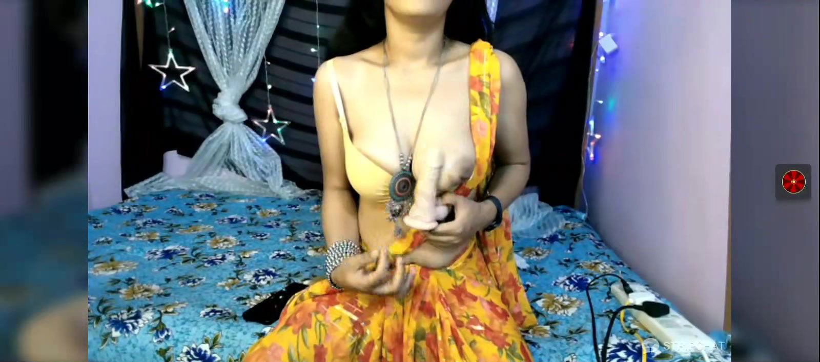 Assamese girl in saree showing her small tits
