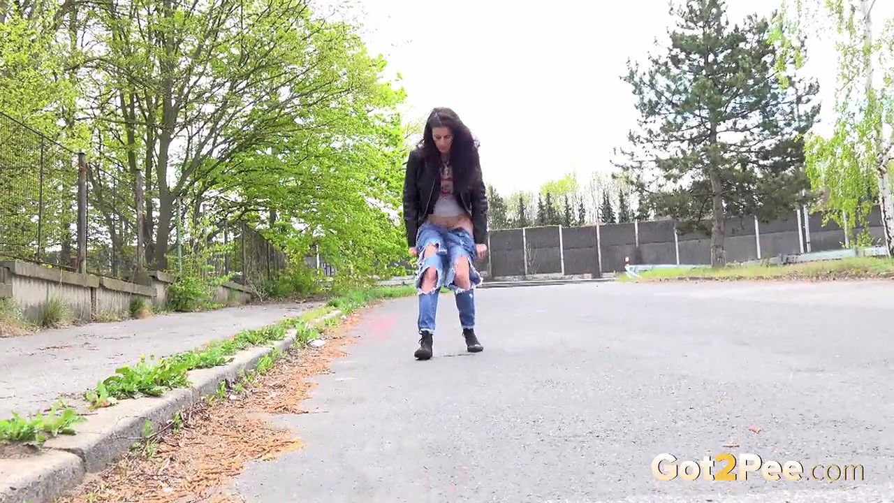 Ali Bordeaux relieves herself in public