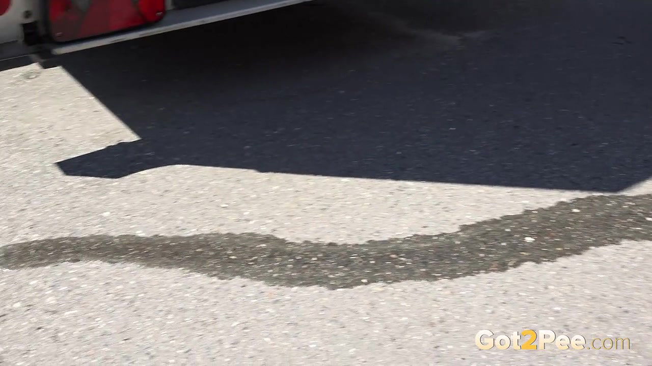 Blonde babe enjoys public pissing in the city