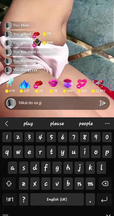 Tanuja Showing Boobs Teasing  Tango Live with FACE