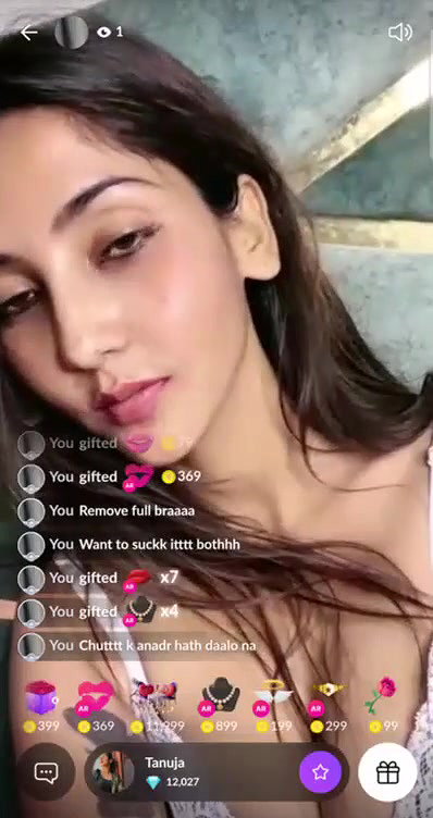 Tanuja Showing Boobs Teasing  Tango Live with FACE