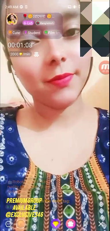 Rodela from Bangladesh Showing Boobs  Hairy Pussy on Chamet Live  with Face