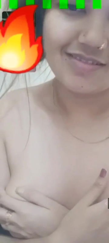 Nepali Girl Playing Her Cute Boobs And Pussy Fingering On Video Call For Boyfriend
